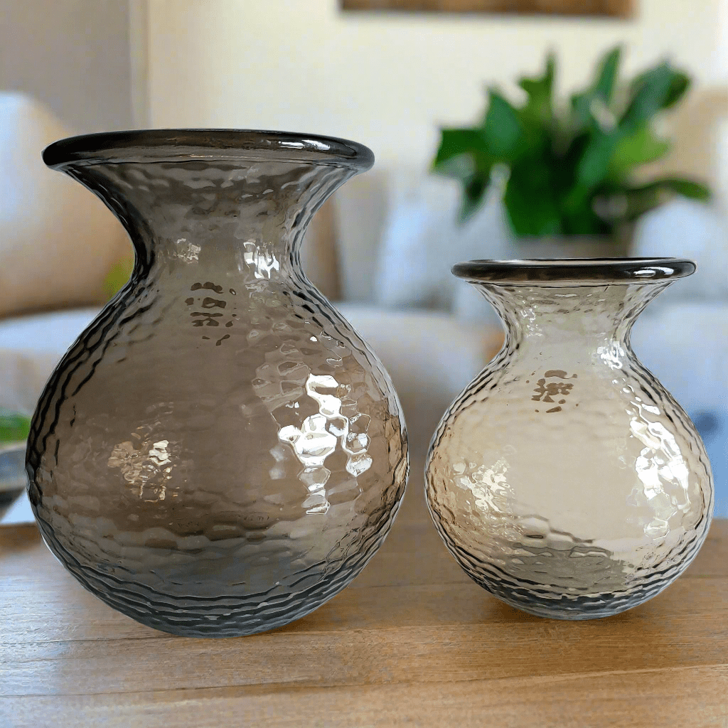 Amber Recycled Glass Vase - Tamayne's Decor & Events