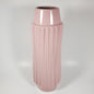 Blush pink ribbled ceramic vase - Tamayne's Decor & Events