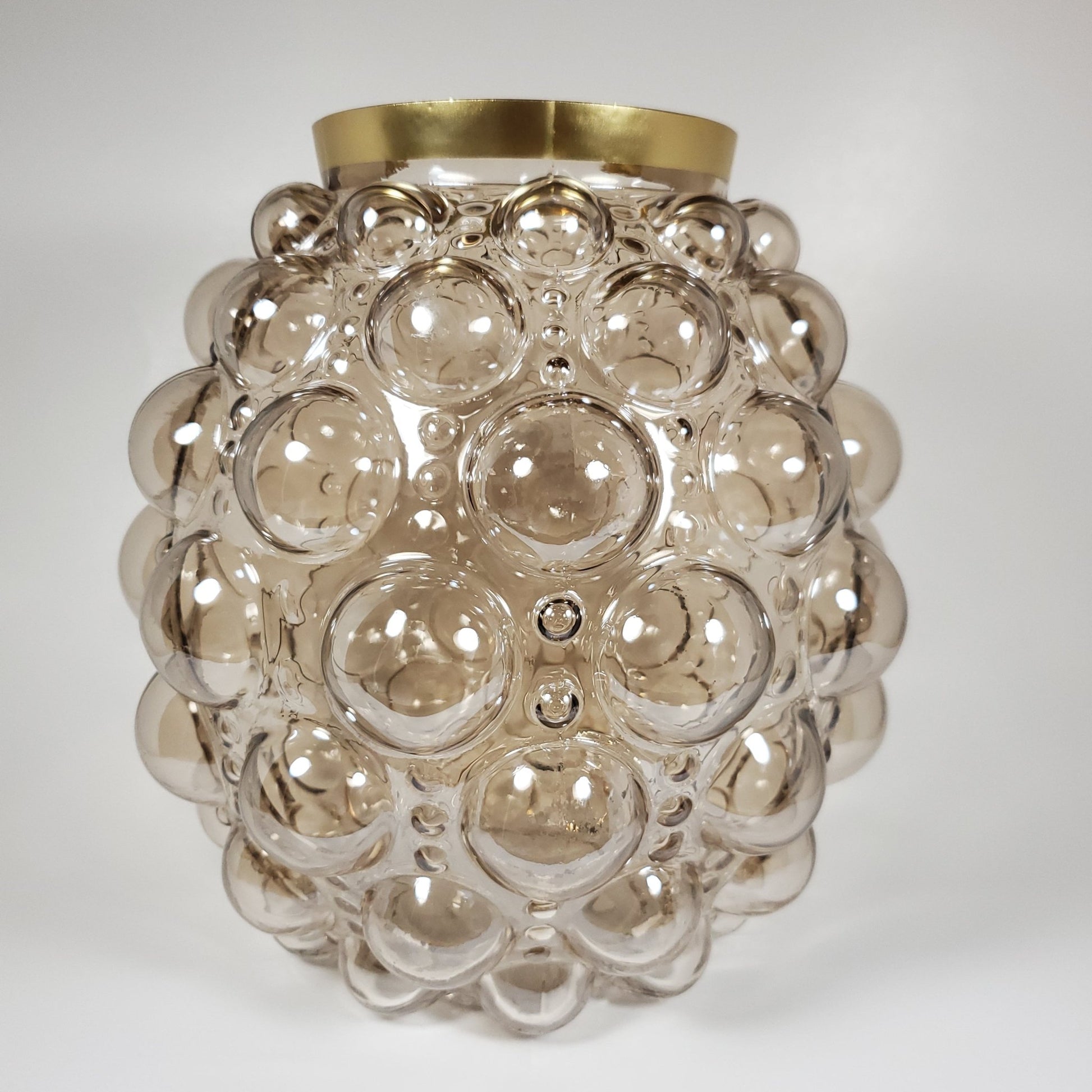 Bubble glass vase with gold rim - Tamayne's Decor & Events